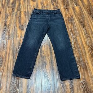 American Eagle Outfitters Women's Size‎ 2 Reg Black Straight Leg Jeans Stretch